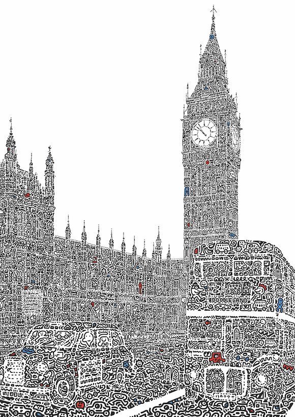 Big Ben Meet Mr Doodle, the Artist Covering the World in 'Graffiti Spaghetti'!