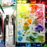 Hand printing with nature + book giveaway! 8 LauraBethmann watercolor palette on worktable Hand printing with nature + book giveaway!