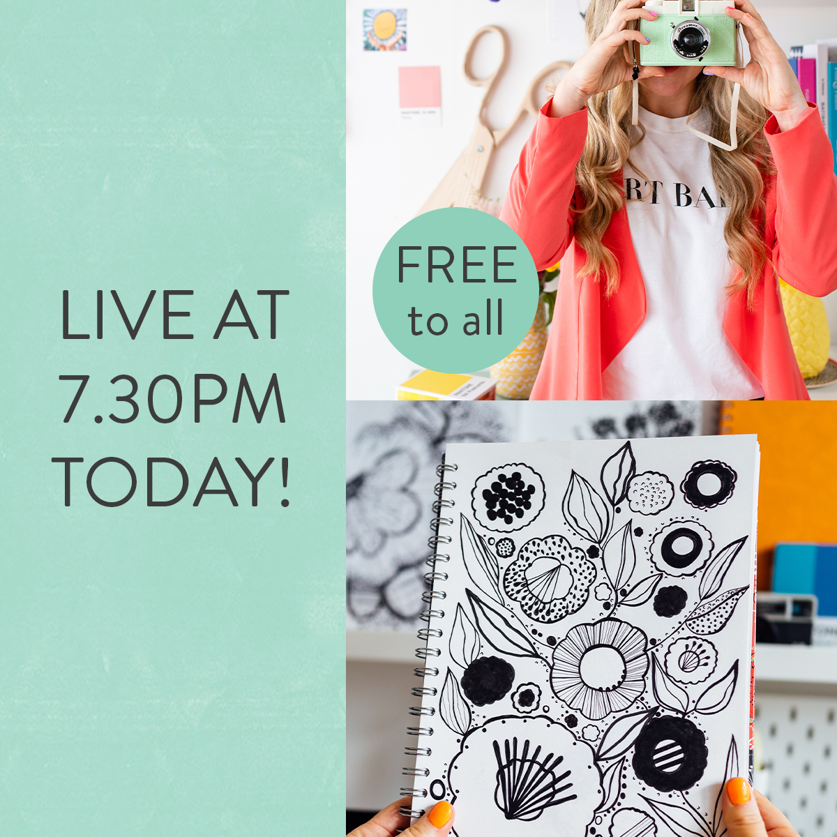 MIID 09.08.22 FB LIVE 2 FREE WEBINAR TODAY: How to create floral art that will really make an impact!