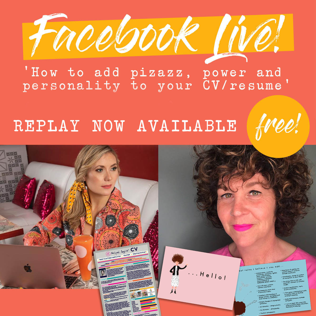 MIID LIVE HUB FB LIVE CVS V3 Facebook Live: WEDNESDAY 7TH OCTOBER AT 6PM - Add Pizazz, Power, and Personality To your CV/RESUME!