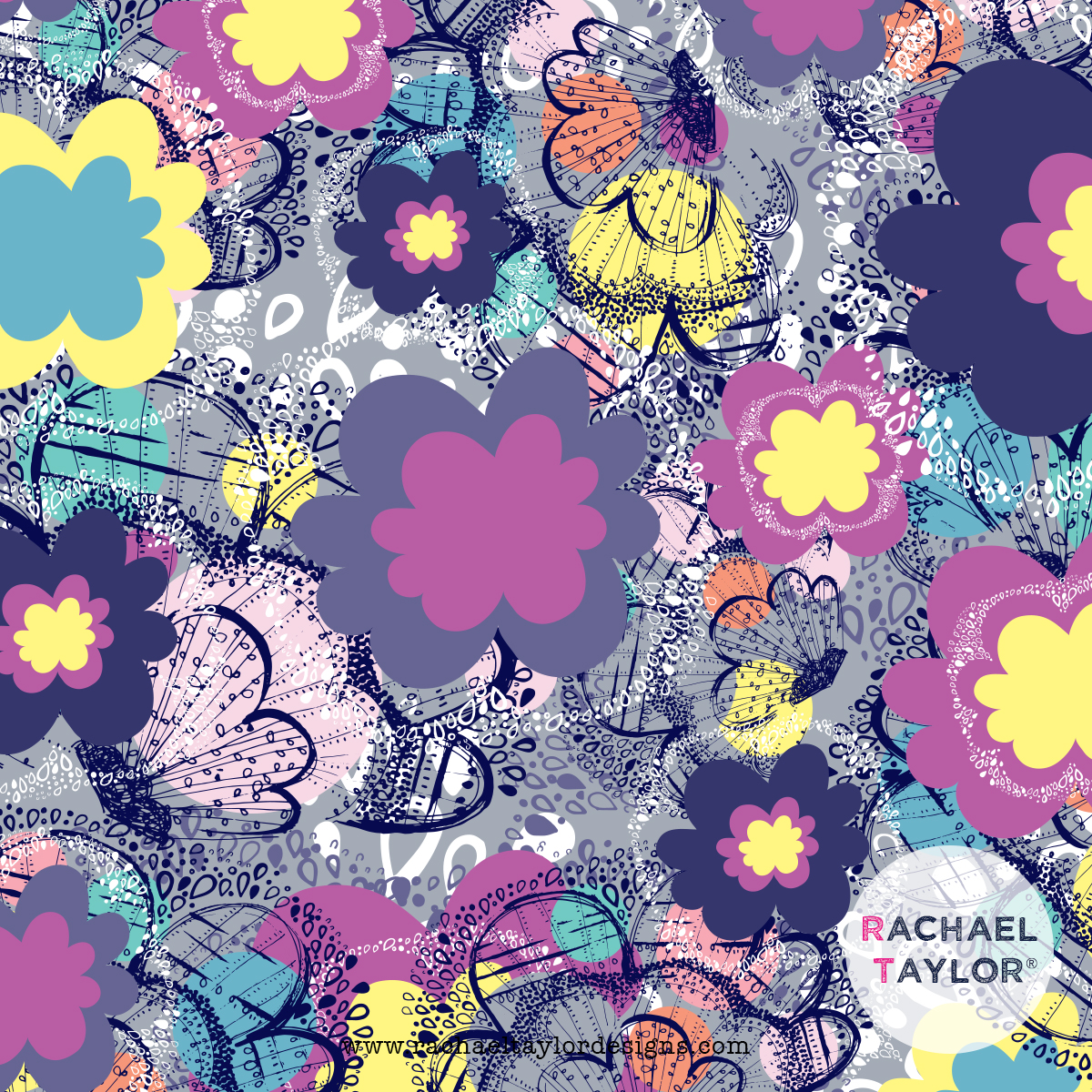 RACHAELTAYLOR FLORALCLOUDSPARTY 1 CREATIVE TIP OF THE WEEK - Beginner vs Pro pattern design portfolio